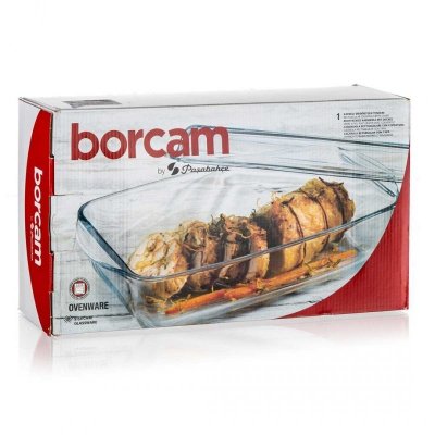 BRYTFANNA SZKLANA ŻAROODPORNA 4,1L Z POKRYWĄ NACZYNIE ŻAROODPORNE