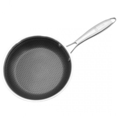 PATELNIA STALOWA 28cm Z POWŁOKĄ PLASTER MIODU 5552