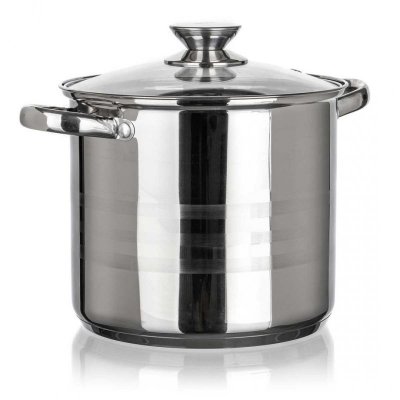 GARNEK STALOWY 20cm Z POKRYWĄ BANQUET LIVING 5,6L