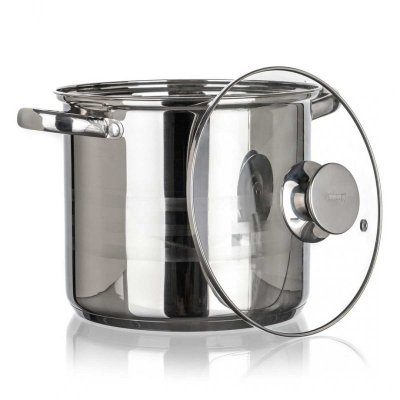 GARNEK STALOWY 20cm Z POKRYWĄ BANQUET LIVING 5,6L