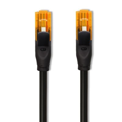 Kabel patchcord UTP | kat.6 | 2 x RJ-45 | High speed 1Gb/s |     Pozłacane styki | 15m | Czarny