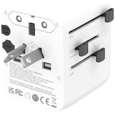 Adapter podróżny 20W GaN Nomad 2xUSB-C + 1xUSB-A