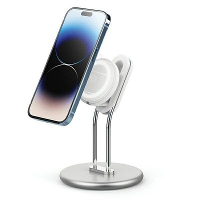 Stojak MagSafe SIM-300 na smartfon srebrny