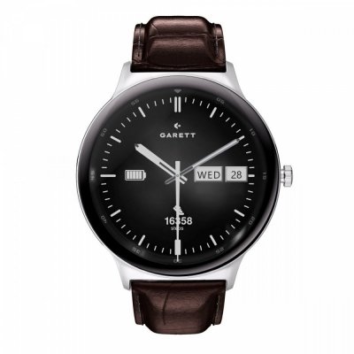 Smartwatch Quantum srebrny stalowy