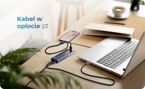 HUB IB-HUB1450-C31 10 x USB TYPE-C Gen 2 z zasilaczem