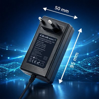 Ładowarka do akumulatora AGM GEL STD | Prostownik 24V | 19.2W |  5.5x2.1 | kabel 1.8m