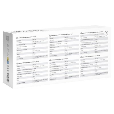 Obudowa na dysk zewnętrzny AK-87 SSD SATA / HDD 3.5"