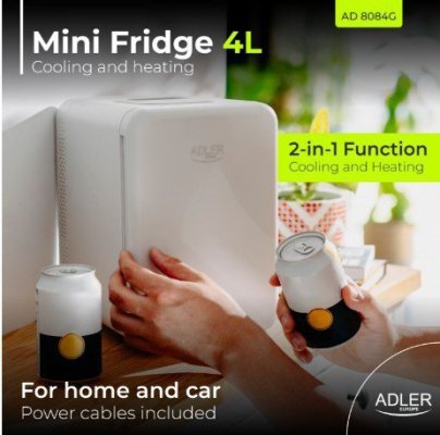 Mini lodówka 4l biała AD 8084