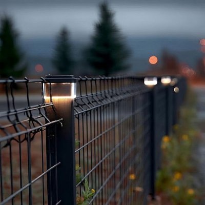 Lampa solarna LED na słupek GB128 WW 100x100 mm 3200K