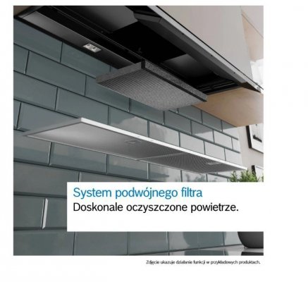 Okap zintegrowany DBB85CC60  Serie 4 80 czarny czyste szkło