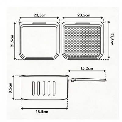 Frytkownica beztłuszczowa Air Fryer GB950 1800 W, 10L
