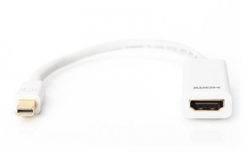Digitus Kabel adapter Displayport 1080p 60Hz FHD Typ miniDP/HDMI A M/Ż biały 0,15m