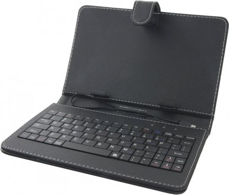 Esperanza KLAWIATURA + ETUI DO TABLETÓW 7&quot; EK123 MADERA / SKÓRA            EKOLOGICZNA /  STAND / CZARNE