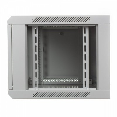 Digitus Szafa wisząca jednosekcyjna 19&quot; 6U 368/600/450mm, drzwi szklane, szara (RAL 7035)