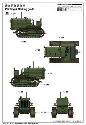 Trumpeter Model plastikowy ChTZ S-65 rosyjski ciągnik