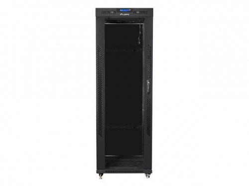 Lanberg Szafa instalacyjna rack stojąca 19 37u 600x800 czarna, drzwi szklane lcd (Flat pack)