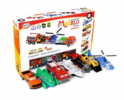 MALIK Zestaw Malblo Magnetyczne pojazdy Delux 2