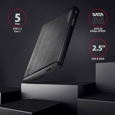 AXAGON EE25-XA6 Obudowa zewnętrzna aluminiowa, USB 3.2 GEN 1 SATA 6G 2,5&quot;