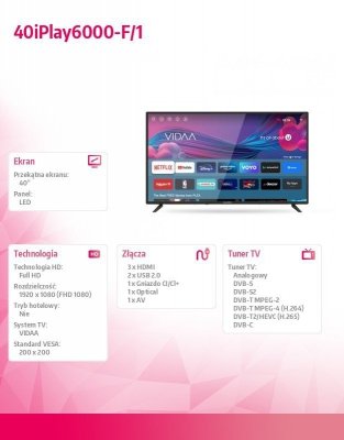 Allview Telewizor LED 40 cali 40iPlay6000-F/1