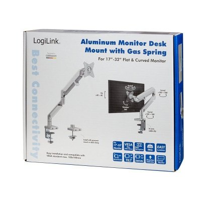 LogiLink Uchwyt na monitor, 17-27 cali, max 9kg.