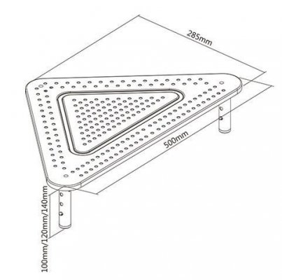 Gembird Stojak na monitor/laptop regulowany  (kształt trójkąta)