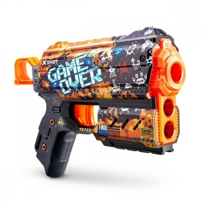 ZURU X-Shot Wyrzutnia wzór E SKINS-FLUX (8 Strzałek)