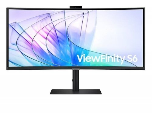 Samsung Monitor 34 cale ViewFinity S65VC VA 3440x1440 UWQHD 21:9 1xHDMI 1xDP 1xUSB-C (90W) 2xUSB 3.0 LAN (RJ45) 5ms HAS Webcam g