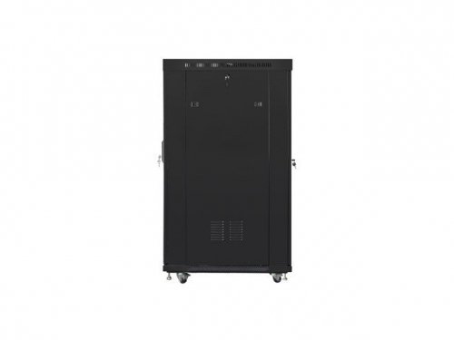 Lanberg Szafa stojąca 19 cali 22U 800x1000 drzwi szklane LCD (flat pack) V2 czarna