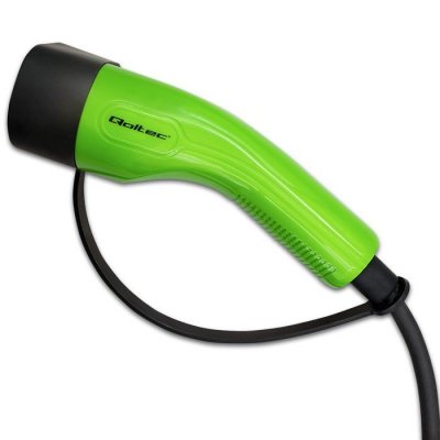 Qoltec Mobilna ładowarka do samochodu elektrycznego EV z regulacją 2w1  Typ2 | 7kW | 230V | CEE 3 PIN | WiFi | LCD | Przenosna |