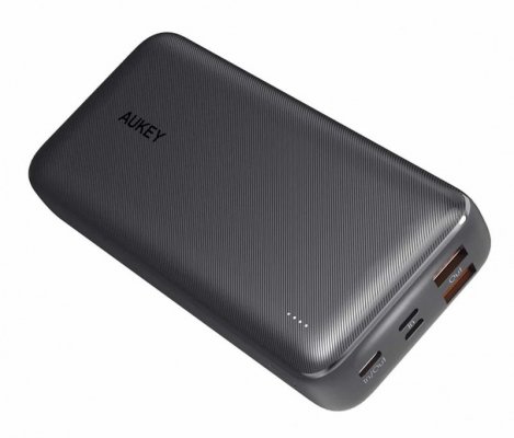 AUKEY PB-N74S Power Bank 20000 mAh 5xUSB Quick Charge 3.0 Power Delivery 3.0 22.5W SCP LED kabel USB-C