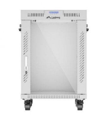 Lanberg Szafa stojąca rack 19 cali 15U 600X600 szara LCD flack pack