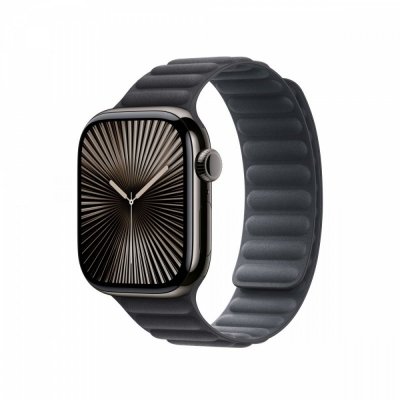 Apple Pasek karbowany magnetyczny w kolorze czarnym do koperty 42 mm - rozmiar S/M