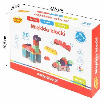 Smily Play Klocki miękkie 20 elementów
