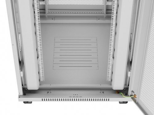 Lanberg Szafa instalacyjna rack stojąca 19 cali 27U 800x1000 drzwi perforowane LCD szara (Flat pack)