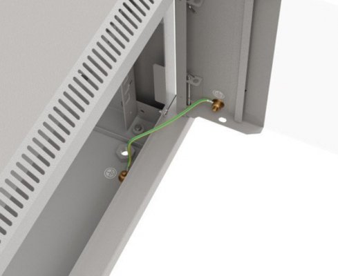 Lanberg Szafa instalacyjna rack wisząca 19" 4U 540x350 szara drzwi przeszklone (flat pack)