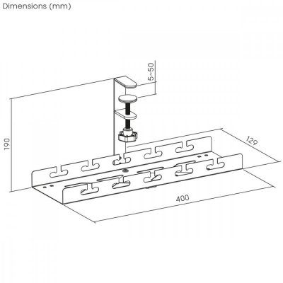 Maclean Organizer podbiurkowy na kable, MC-105W