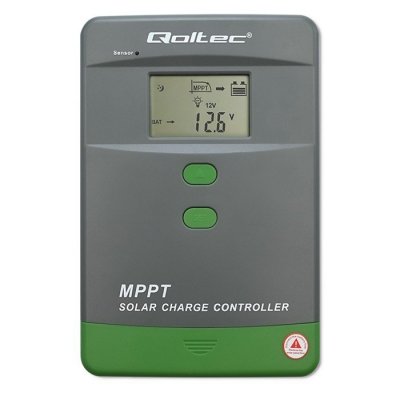 Qoltec Solarny regulator ładowania MPPT z czujnikiem temperatury 60A |  12V/24V | LCD | Bluetooth | APP | GEL | LiFePO4