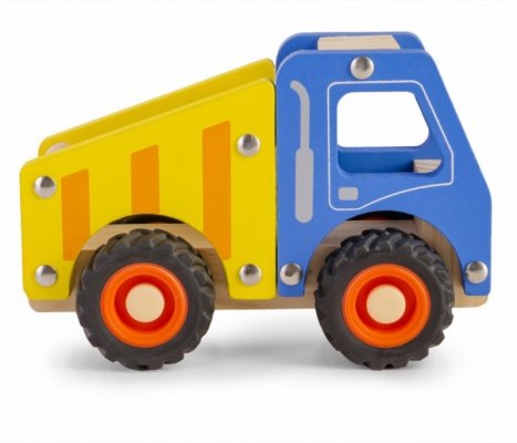 Daffi Drewniane auto z oponami Wywrotka