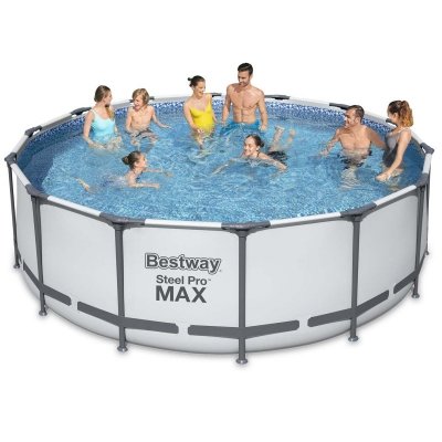 Basen ogrodowy stelażowy 427 x 122 cm 19w1 Bestway 5612X   maszynka do baniek GRATIS