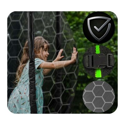 Trampolina ogrodowa 13ft/404cm z siatką wewnętrzną i drabinką Neo-Sport