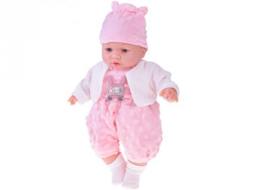 Interaktywna miękka lalka bobas gaworzy śmieje się 40 cm ZA5836
