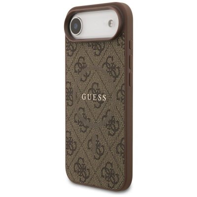 GUESS futerał do IPHONE 17 Air kompatybilny z MagSafe GUHMP17MG4GFRW (PU 4G Ring Classic Logo) brązowy