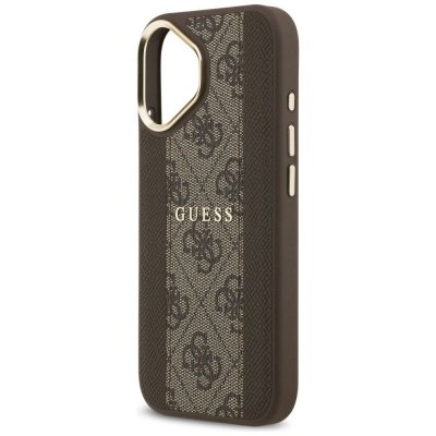 GUESS futerał do IPHONE 17 kompatybilny z MagSafe GUHMP17SPG4SEMCW (PU W/ 4G Stripe) brązowy