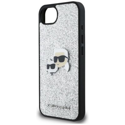 KARL LAGERFELD futerał do IPHONE 16e (SE 4 2025) KLHCPSE4PFGKCPS (Fixed Glitter W/ Ikonik Metal Pin) srebrny