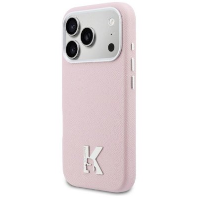 KARL LAGERFELD futerał do IPHONE 17 Pro kompatybilny z MagSafe KLHMP17L5PGFKHGP (PU FW W/ KHead Logo) różowy