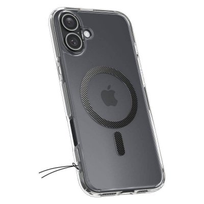 SPIGEN futerał ULTRA HYBRID MAG kompatybilny z MagSafe do IPHONE 16 carbon fiber
