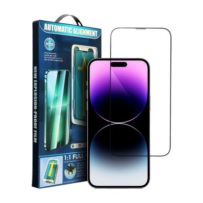 5D Full Glue Tempered Glass - do iPhone Xr / 11 czarny + aplikator