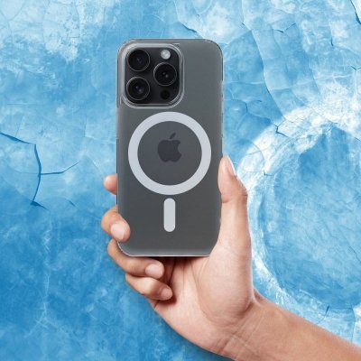 Futerał do iPhone 15 PLUS Frost Mag Cover zgodny z MagSafe transparentny zmrożony
