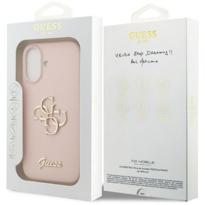 GUESS futerał do IPHONE 17 GUHCP17SSC4GSMP (Silicone W/ Big 4G Script) różowy