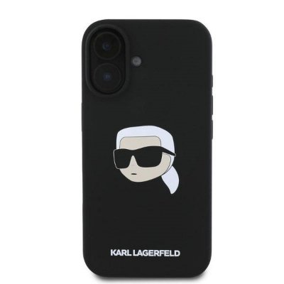 KARL LAGERFELD futerał do IPHONE 16 kompatybilny z MagSafe KLHMP16SSKHPPLK (Sil KL Head Print) czarny